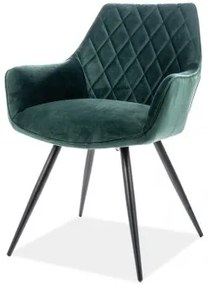Zelená stolička LINEA VELVET