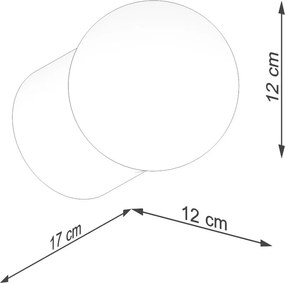 Biele/v prírodnej farbe nástenné svietidlo ø 12 cm Surtur – Sollux