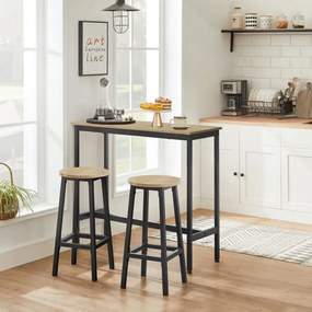 Jedálenský set 1+2, barový stôl 100x40 cm a barové stoličky TAYLOR SONOMA