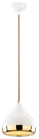 Luster na lanku YILDO 1xE27/40W/230V biela/zlatá/červená
