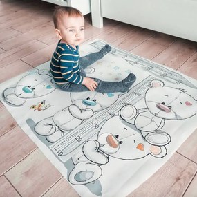 Detský meter na stenu - Medvede