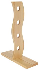 STOJAN NA VÍNO WAVE 40X10X30 CM BOROVICA