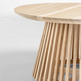 Konferenčý stolík z teakového dreva Kave Home Irune, ⌀ 80 cm