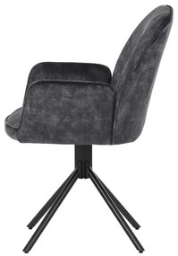 Autronic BONTEC Jedálenská stolička, čierna, zamatová látka, HC-511 BK4 Farba: Šedá