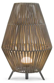Stojacia lampa Taupe vrátane stmievateľného LED, IP54, nabíjateľná s diaľkovým ovládaním - Conta