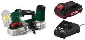 Parkside®  Aku pásová píla 20 V Pmba 20-Li A1 + Akumulátor 20 V/2 Ah PAP 20 B1 + Nabíjačka na akumulátor 20 V/2,4 A PLG 20 C1  (800011680)