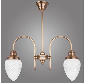 Kemar RI/2/M - Luster na tyči RINAMA 2xE27/60W/230V mosadz