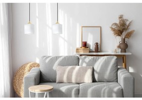 Závesné svietidlo Riffle Square, 2x biele sklenené tienidlo, b/g