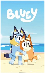 Detský uterák Bluey a Bingo na pláži - 100% bavlna - 30 x 50 cm