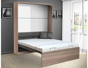 Sklápacia posteľ VS 3054 P - 200x180 cm farba lamina: Biela