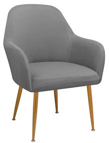 Napínací poťah na stoličku s opierkami AVERO Farba: Sivohnedá