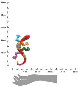 Záhradná figúrka z polyresinu Lizard, 24 cm, viacfarebná
