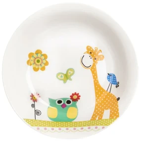 Orion Hlboký detský porcelánový tanier ŽIRAFA 19 cm
