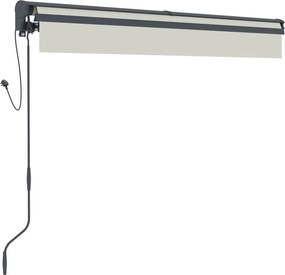 Elektrická markíza s LED osvetlením BestBerg BBSU-EL250BG / 250 × 200 cm / béžová