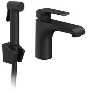 Ravak Flat umývadlová batéria s bidetovú spŕškou čierna X070439