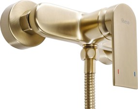 Rea Verso, sprchová batéria s ručnou sprchovou sadou, zlatá matná, REA-B6566
