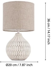 Eglo 99332 - Stolná lampa BELLARIVA 1xE27/40W/230V