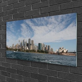 Skleneny obraz Mesto more domy sydney 120x60 cm