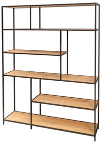 Polica Slim Line 185x135cm dub divoký čierny