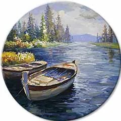 Okrúhly maľovaný obraz Začiatok dobrodružstva | rôzne rozmery