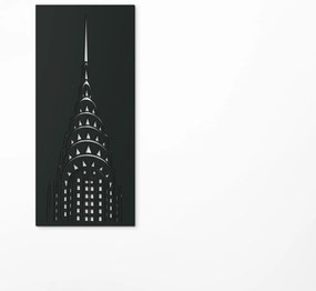 drevko Obraz Chrysler Building, New York Rozmer obrazu: 65 x 29 cm, Farba dekorácie: Čierna