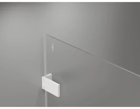 Mexen Lunar-F Duo, skladací sprchový kút 95 x 85 cm, 6mm číre sklo, biely profil, 836-095L-085P-20-00