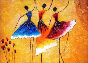 Sklenený obraz - Olejomaľba, baletky (70x50 cm)