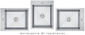 Erga HD, 1-komorový oceľový drez 400x500x210 mm, oceľová, ERG-MLS-HD4050