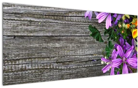 Obraz - lúčne kvety (120x50 cm)