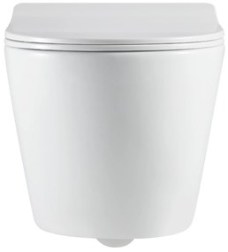 Invena Limnos, závesná WC misa so Swirlflush 490x370x360 mm + toaletné sedadlo s pomalým zatváraním, biela, INV-CE-93-001-L