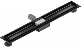 Mexen Flat nerezový sprchový žľab 70 cm - telo žľabu bez krytu, čierna, 1715070