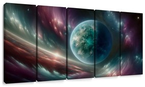 5-dielny obraz galaxia a planéta