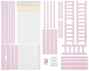 InternetovaZahrada Detská posteľ Marli 80x160 cm s úložným priestorom - ružová
