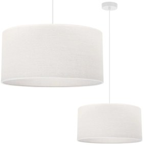 Závesné svietidlo Juta, 1x biele jutové tienidlo, (fi 35cm), w