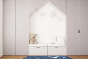 Detský koberec Kids 534547/94955 Jeans Kosmos modrý / tyrkysový