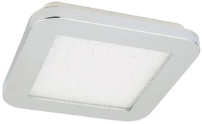 CLX LED panel do kúpeľne NAPOLEONE, 17x17cm, teplá biela, metalická biela