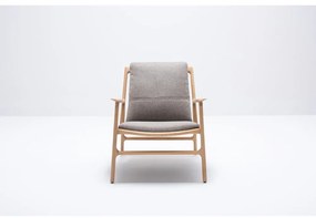 Kreslo v sivo-prírodnej farbe Dedo – Gazzda