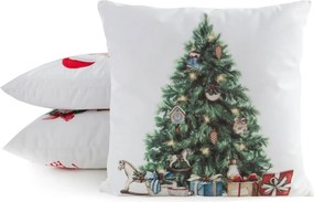 VIANOČNÁ DEKORAČNÁ OBLIEČKA NA VANKÚŠ CHRISTMAS TREE 45X45 CM VZOROVANÁ