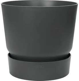 Kvetináč s miskou plastový elho greenville Ø 25 x 23,3 cm čierny