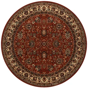 Koberec KASHQAI 4362 200 ornament, bordový / béžový kruh