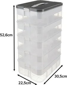 KRUZZEL Box na stavebnicu s 5 úrovňami - organizér na hračky - Kruzzel