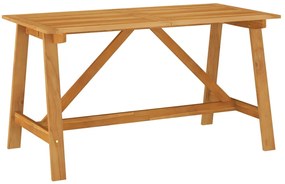 Záhradný jedálenský stôl 140x70x73,5 cm masívne akáciové drevo