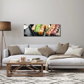 Obraz - Sushi (s hodinami) (90x30 cm)