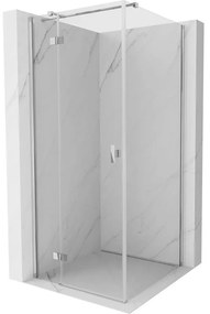 Mexen, Mexen Mist H T sklápací sprchový kút ľavý 110 x 110 cm, priehľadný, chróm - 8A5T-110-110-01-00-L