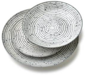 Porcelánová sada 18 ks STRIPES GREY šedá
