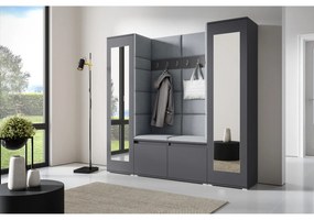 Predsieňová stena AMI 31 So zrkadlom Grafit Sivá