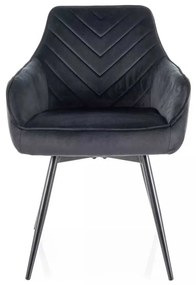 Jedálenská stolička Montale Velvet, čierna