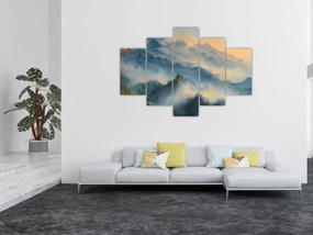 Obraz - Maľovaná horská krajina (150x105 cm)