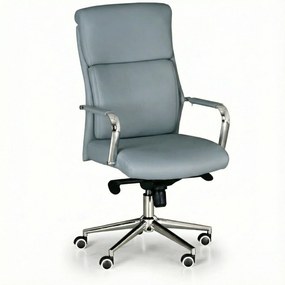Kožená kancelárska stolička VIRO, sivá