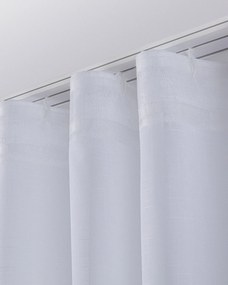 Záclona s riasením WAVE farba produktu biela látka polopriehľadný, zapletaná